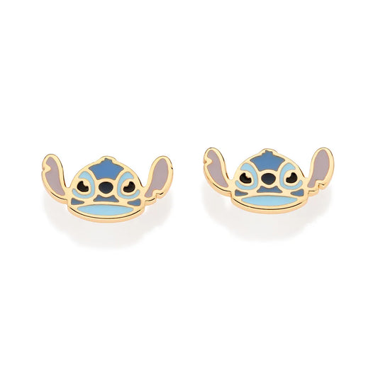 BOUCLES D’OREILLES DISNEY EN PLAQUÉ OR 18K – VISAGE AVEC RÉSINE | COLLECTION PRINCESSE ARIEL & STITCH