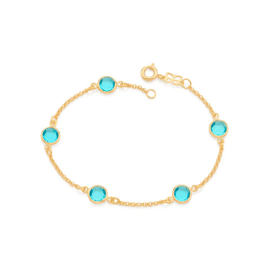 BRACELET EN PLAQUÉ OR 18 CARATS AVEC CRISTAUX