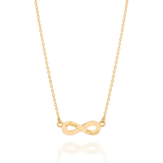 COLLIER AMOUR ÉTERNEL PLAQUÉ OR 18K – SYMBOLE D’UN LIEN INFINI