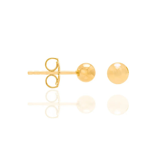 BOUCLES D’OREILLES SPHÈRE PLAQUÉ OR 18 CARATS – ÉLÉGANCE INTEMPORELLE