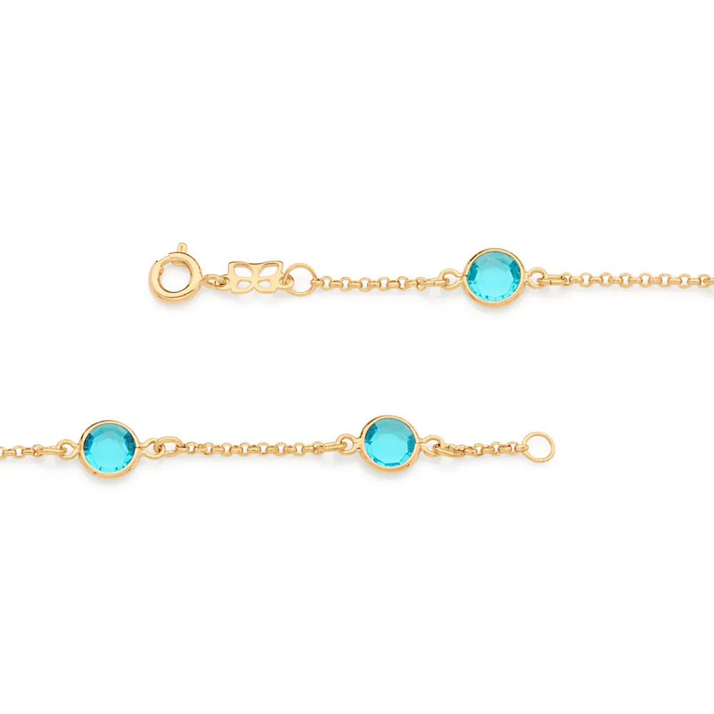 BRACELET EN PLAQUÉ OR 18 CARATS AVEC CRISTAUX