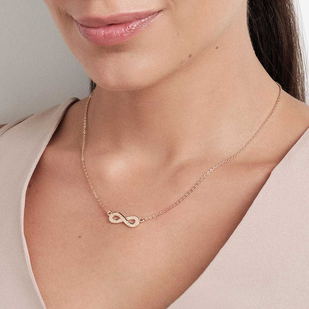 COLLIER AMOUR ÉTERNEL PLAQUÉ OR 18K – SYMBOLE D’UN LIEN INFINI