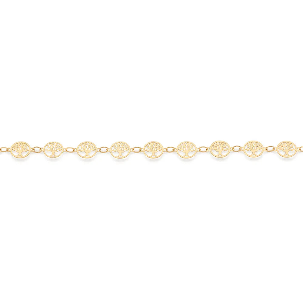 COLLIER ARBRES DE VIE PLAQUÉ OR 18K – LONGUEUR 42 CM