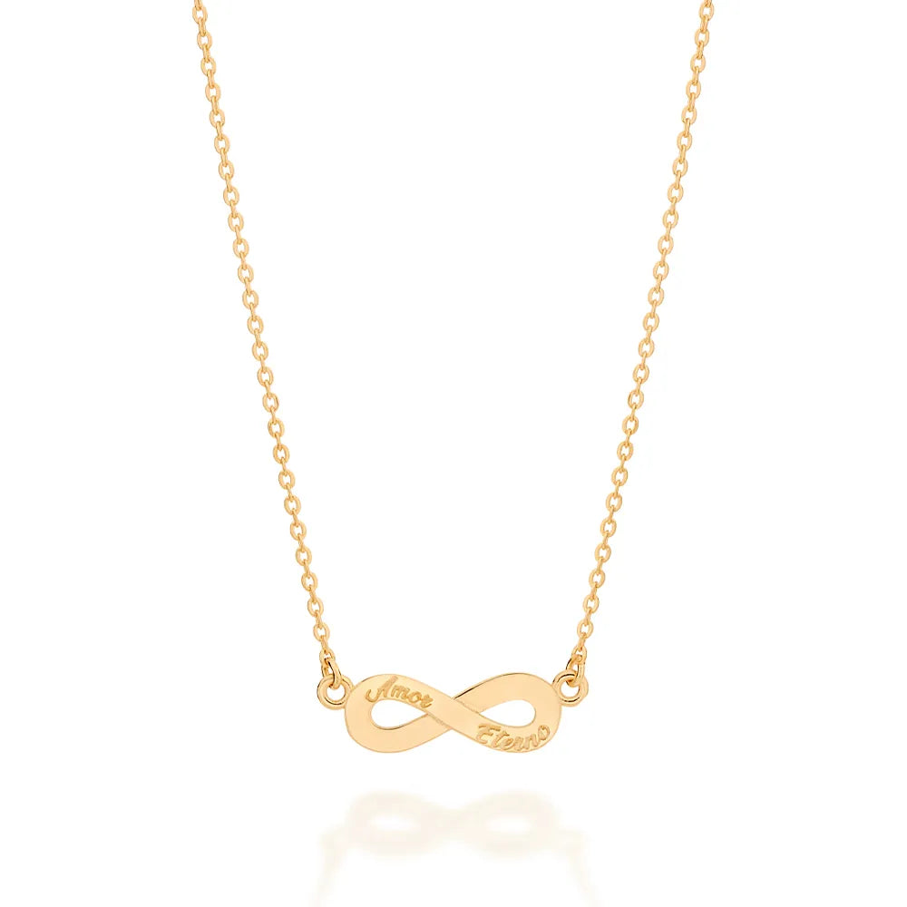 COLLIER AMOUR ÉTERNEL PLAQUÉ OR 18K – SYMBOLE D’UN LIEN INFINI