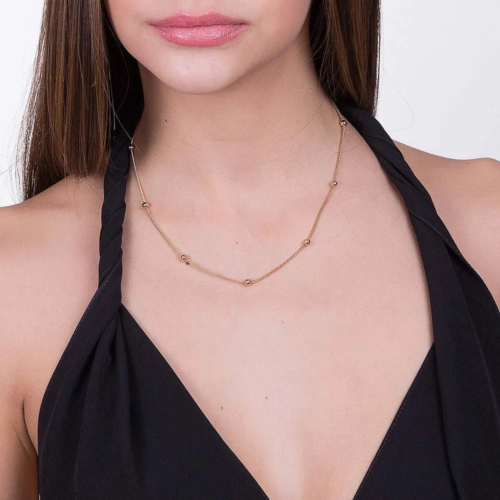 Collier Ras-de-Cou Rommanel en Plaqué Or 18 Carats (42 cm)