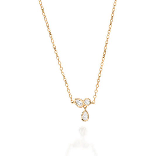 RAS-DE-COU ROMMANEL PLAQUÉ OR 18 CARATS AVEC ZIRCONS (50 CM – COLLECTION ANA HICKMANN)